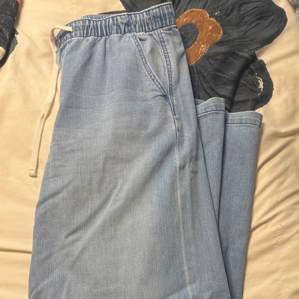 American Eagle Light Blue wide leg denim